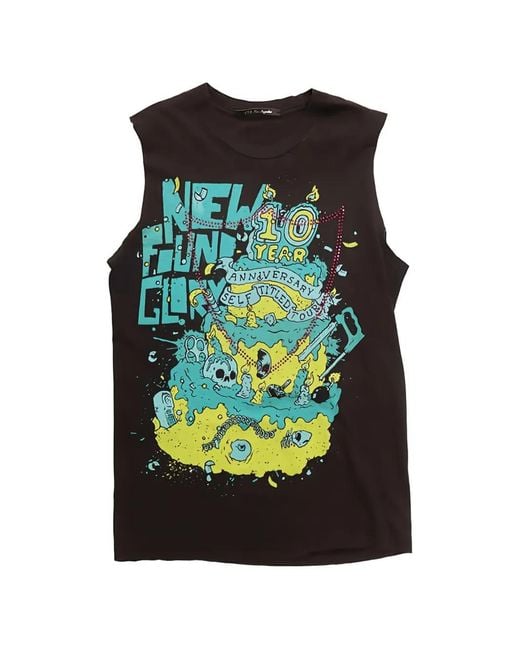 HTC Black Studded Graphic-Print T-Shirt for men