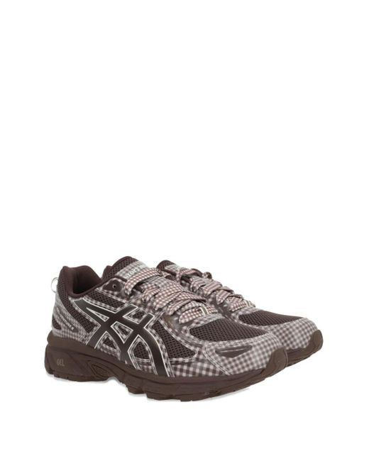 Asics X Story Mfg Gel-Venture 6 Check-Pattern Sneakers in Brown | Lyst