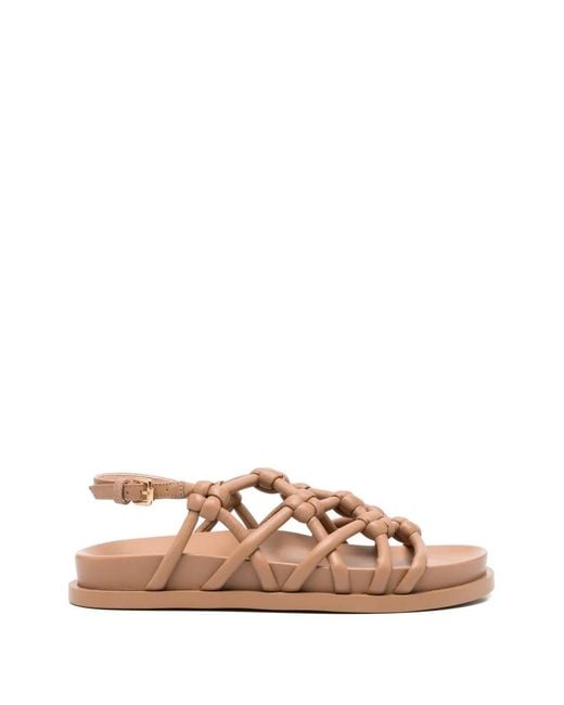 Agl Attilio Giusti Leombruni Brown Knots Cristina Leather Sandals