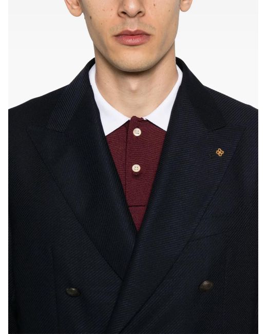 Tagliatore Blue Double-Breasted Blazer for men