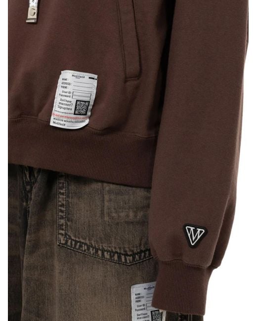 Maison Mihara Yasuhiro Brown Happy Face-Print Hoodie