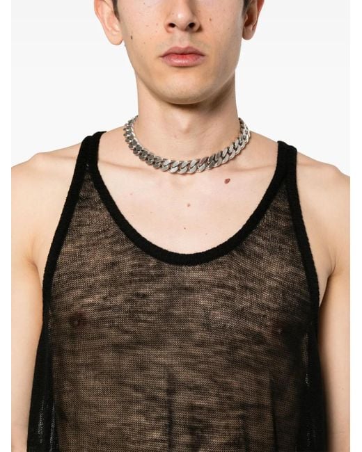 Rick Owens Black Runaway Cunt Tank Top for men