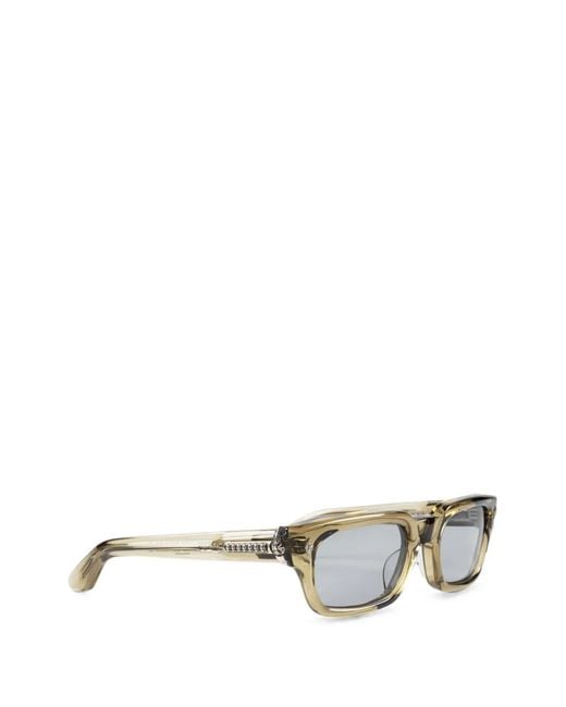 Chrome Hearts Green Miscellanus Rectangle-Frame Sunglasses for men