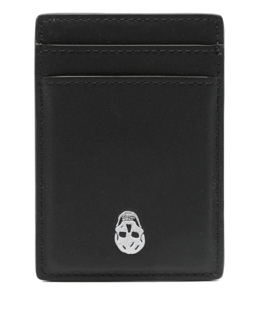 Tarjetero Skull Magnetic Alexander McQueen de hombre de color Black
