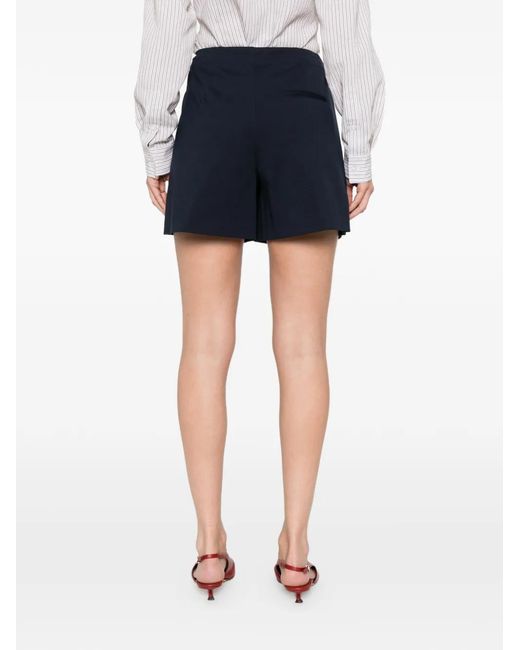 Manuel Ritz Blue Wrap-Design Shorts