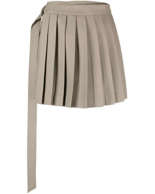 AMI White Taupe Virgin Wool Skirt