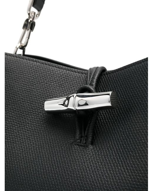 Longchamp Black Medium Le Roseau Shoulder Bag