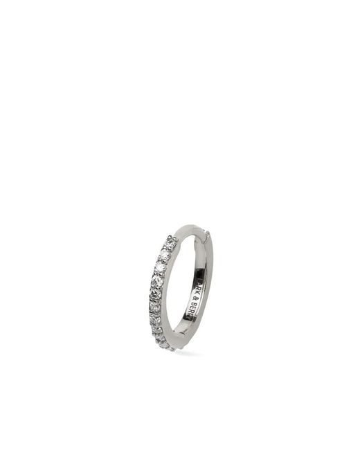 Lark & Berry White 14Kt Large Modernist Diamond Hoop Earring