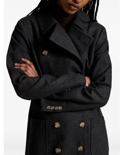 Polo Ralph Lauren Black Double-Breasted Coat