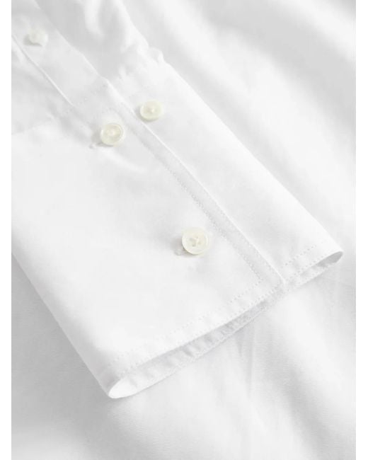 Mark Kenly Domino Tan White Cotton Shirt