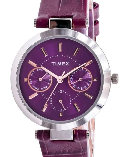 Timex Purple Multifunction 30Mm Watch
