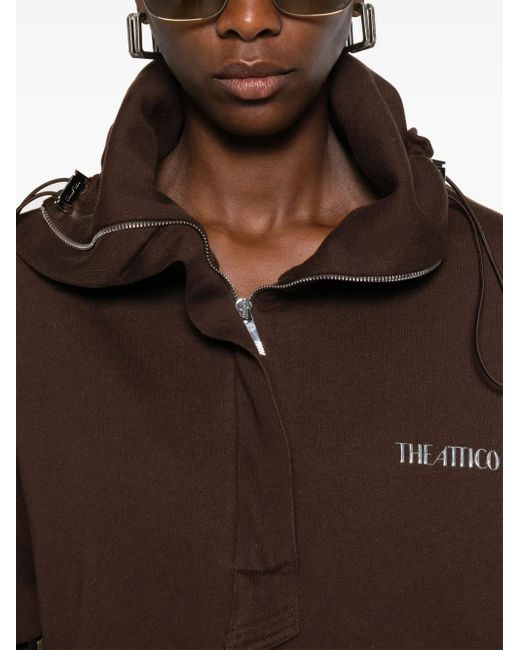 The Attico Het Attico Anorak Brown Cotton Sweatshirt