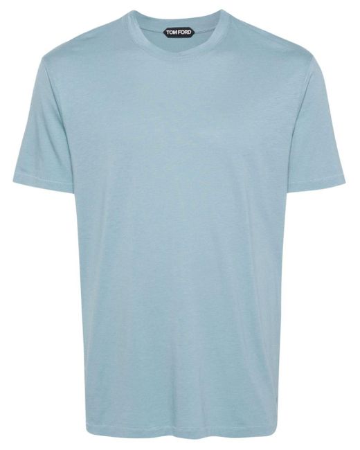 Tom Ford T-shirt Met Geborduurd Logo in het Blue voor heren