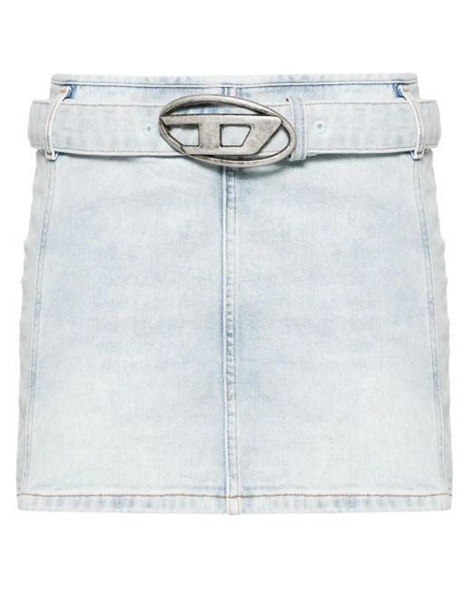 DIESEL White Logo Mini Skirt