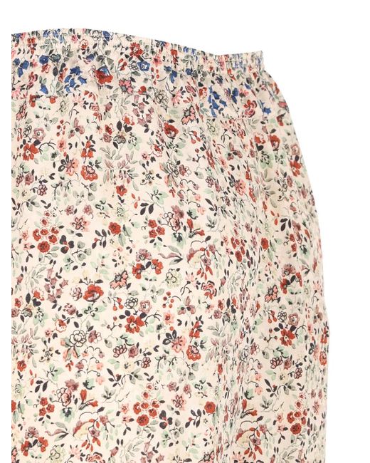 Loro Piana Natural Emon Floral-Print Pleated Trousers