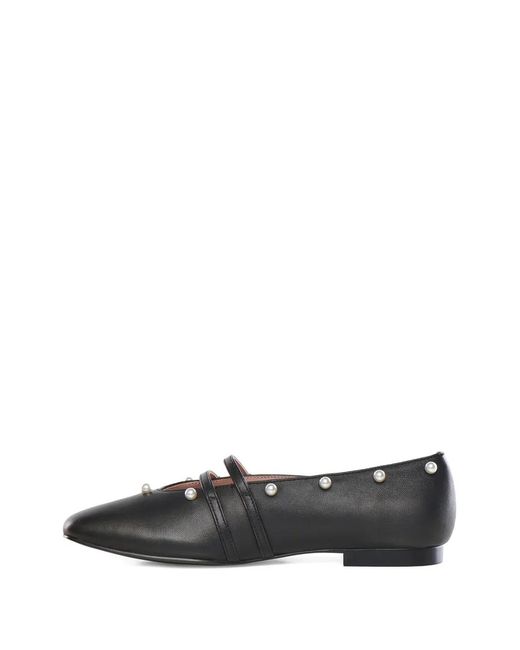 Coccinelle Gray Ballerines Risako À Perles