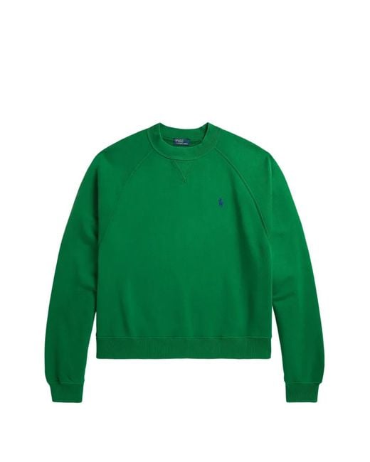 Polo Ralph Lauren Green Logo-Embroidered Sweatshirt