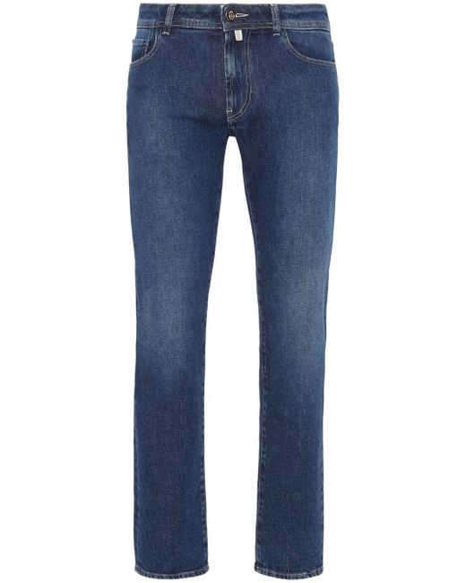 Billionaire Blue Low-rise Slim-cut Jeans for men