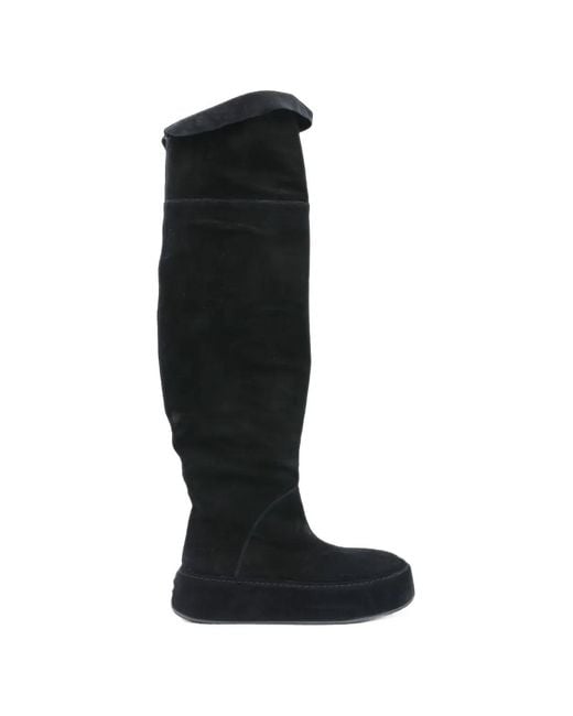 Casadei Black Over-The-Knee Platform Boots