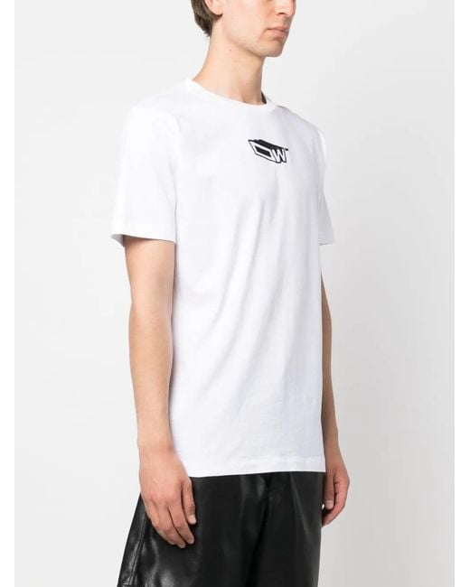 Off-White c/o Virgil Abloh Off-white Graffiti Zine Print Slim T-shirt White/black for men
