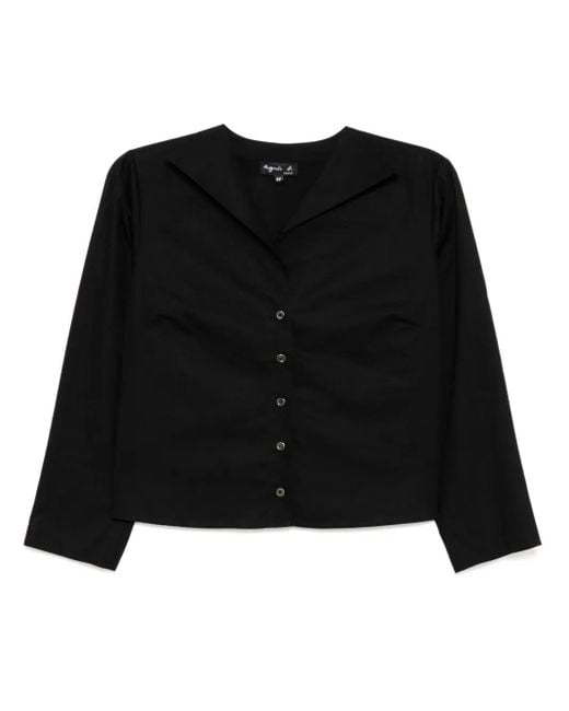 Agnes B. Black Buttoned Shirt