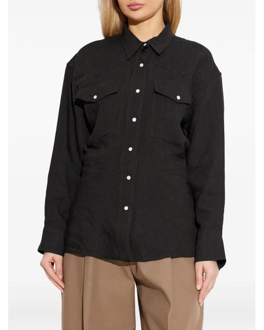 Studio Nicholson Black Buttoned Pocket Shirt