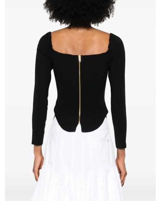 MOOS STUDIO Black Off-Shoulder Top