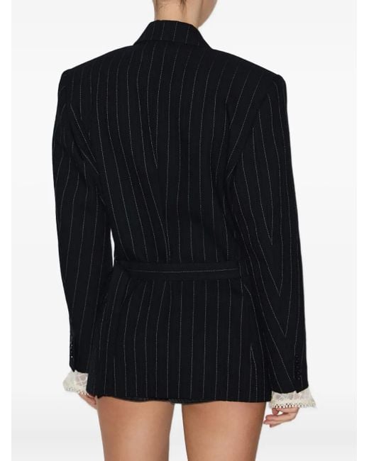 Isabel Marant ストライプ ダブルジャケット Black