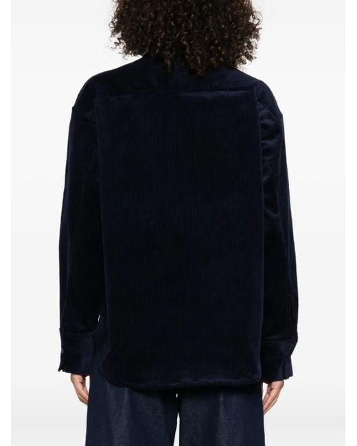 Lois Blue Corduroy Pocketed Shirt