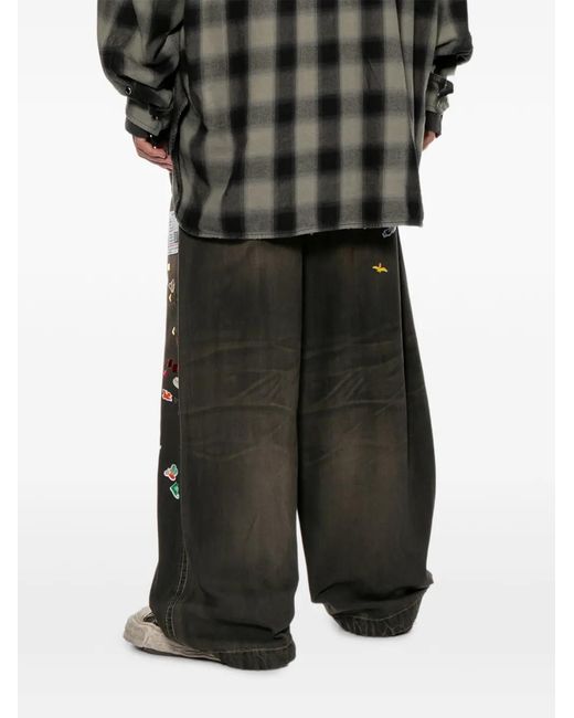 Maison Mihara Yasuhiro Gray All-Over Graphic Print Jeans for men