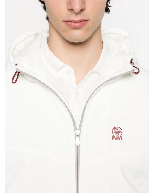 メンズ Brunello Cucinelli フーデッド ジャケット White