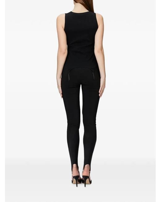 Murmur Black Garter Ribbed Tank Top