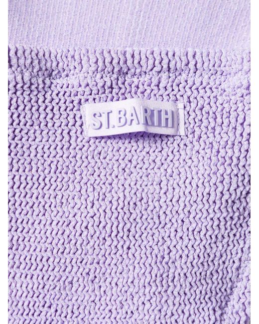 Haut de bikini bandeau à effet froissé Mc2 Saint Barth en coloris Purple