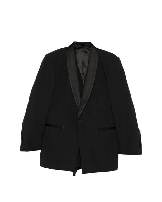 ALAINPAUL Black Shawl Collar Jacket