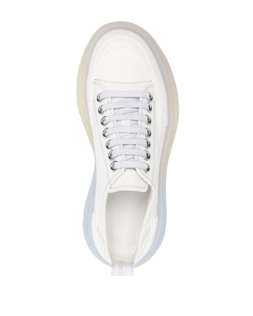 McQueen White Tread Slick Sneakers