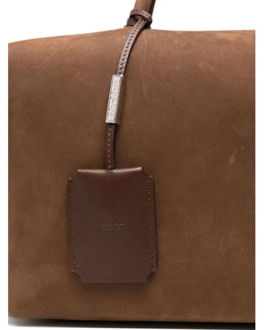 Max Mara Brown Medium Suede Tote Bag