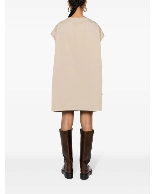 MM6 by Maison Margiela Natural Cotton Gabardine Mini Dress