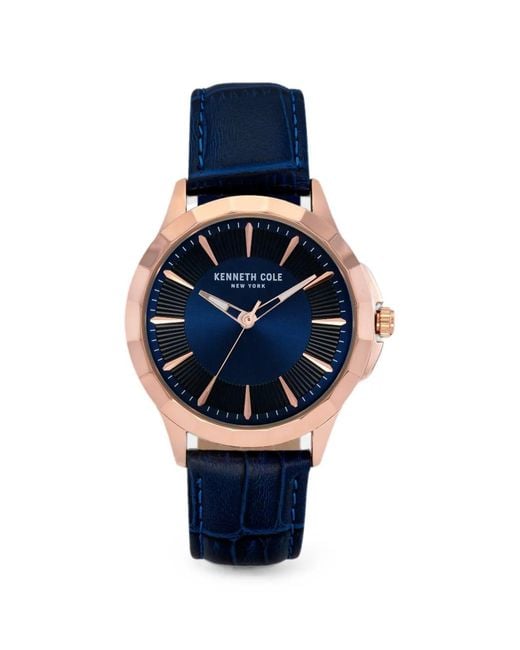 Kenneth Cole Blue Round-Face 40Mm Watch for men