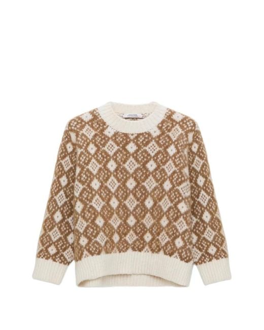Dorothee Schumacher Natural Argyle-Pattern Sweater