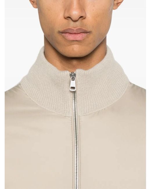 Moncler Natural Zip-Up Padded Jacket for men
