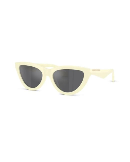 Burberry Gray Pilot-Frame Sunglasses
