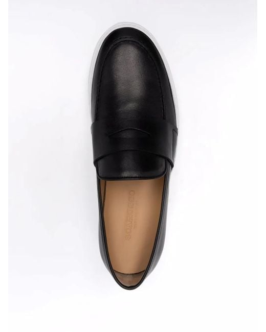 Scarosso Gray Alberto Penny Leather Loafers for men