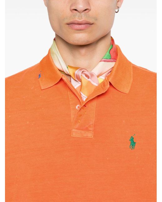 Polo à motif Polo Pony Polo Ralph Lauren pour homme en coloris Orange