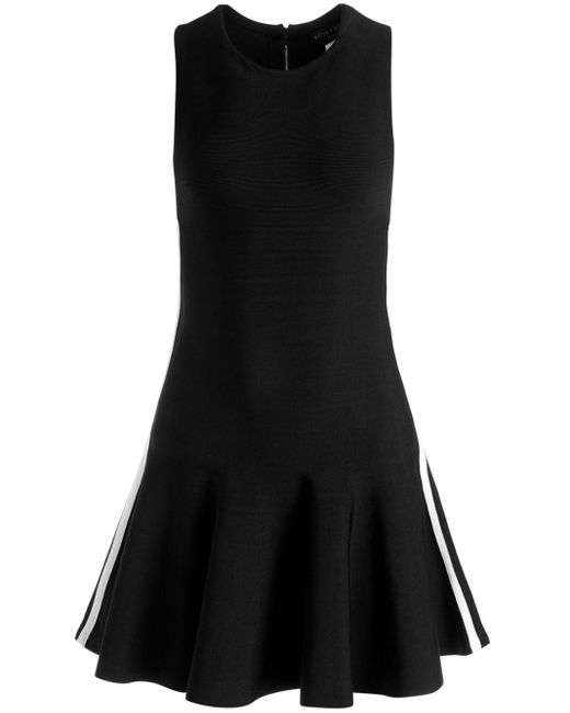 Alice + Olivia Kimi Mini-jurk Met Zijstreep in het Black