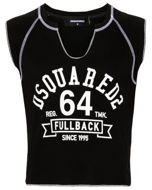 DSquared² Cropped T-shirt in het Black voor heren