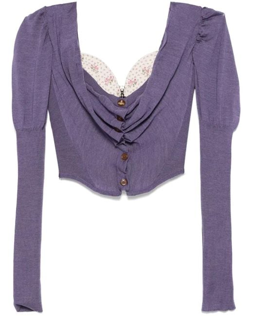 Vivienne Westwood タートルネック ニット 長袖 パープル Vivienne Westwood Top in Purple | Lyst