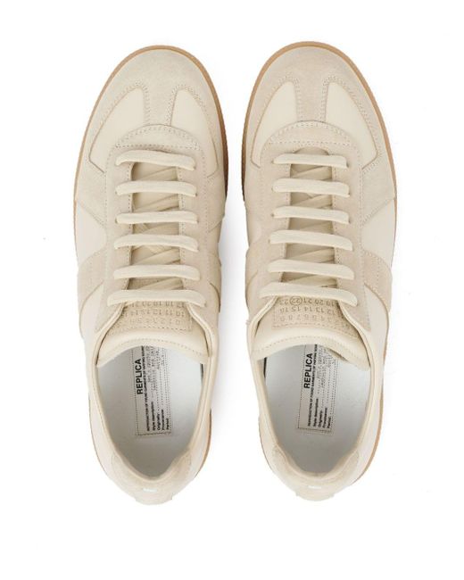 Maison Margiela Replica Low-top Leren Sneakers in het White voor heren