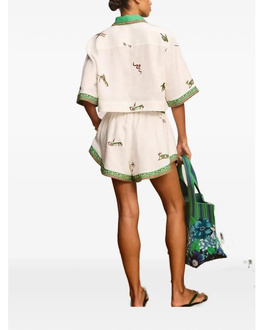 ALÉMAIS White Wanda Embroidered Shirt