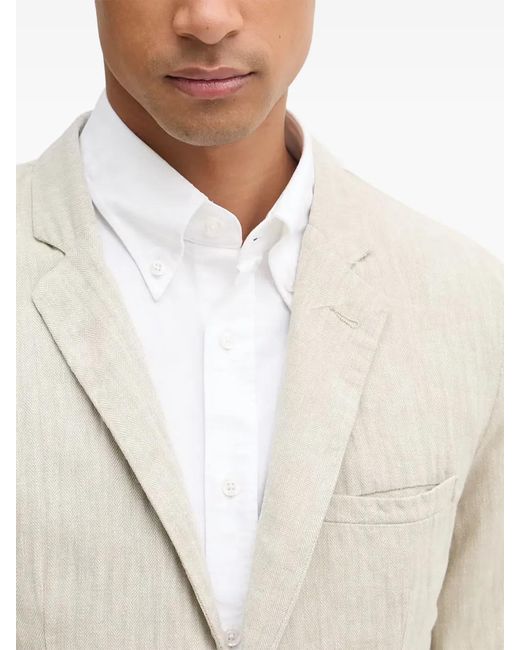 Lindbergh Natural Herringbone Blazer for men