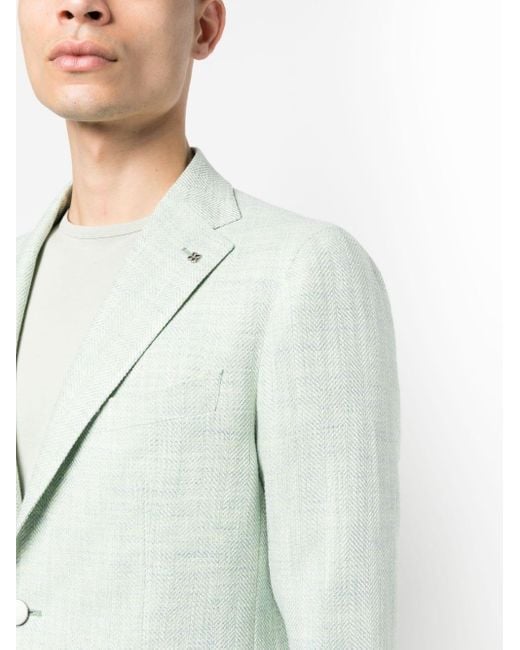 Blazer con spilla da Uomo di Tagliatore in Verde | Lyst